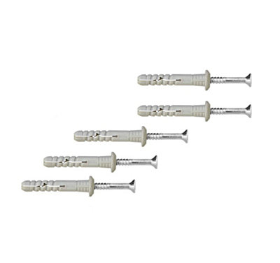 Nylon Hammer Wall Plug With Collar Window Door Frame Concrete Brick - Size 6x40mm - Pack of 40 Price Comparisons | Compare The Build