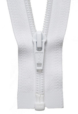 NYLON O/E ZIP 71CM - Nylon Open End Zip: 71cm: White - YKK