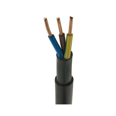 NYY / HI -TUF 3 Core 2.5mm CABLE, BLACK, (1M)