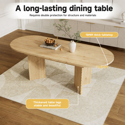 Oak 120-160cm Oval Extendable Dining Table with Metal Pedestal Base for 4-6 People