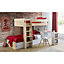 Oak and White Finished Bunk Bed with Desk and Under Bed Storage (90cm)