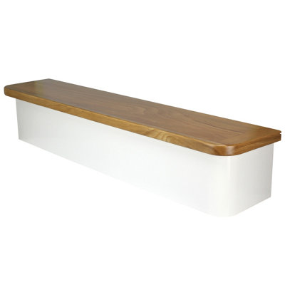 Oak Bullnose Tread & White Riser Kit, Left or Right Hand - Pre-finished