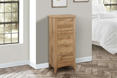 Oak Chest of Drawers 5 Birlea Hampstead Traditional Bedroom Furniture