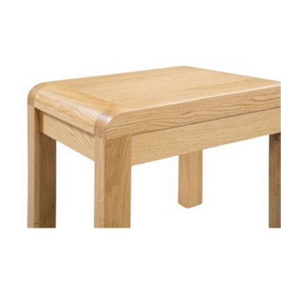 Oak Curve 2 Drawer Dressing Table & Stool