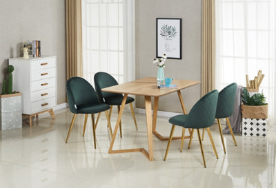 Oak Dallas Scandinavian Rectangular Dining Table, Modern Kitchen Table ...