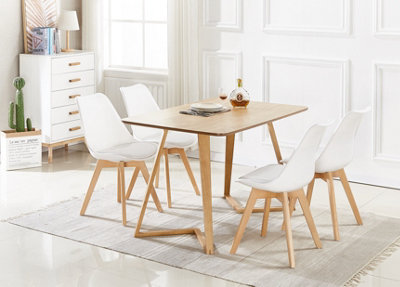 Oak Dallas Scandinavian Rectangular Dining Table, Modern Kitchen Table ...