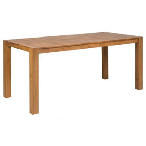 Oak Dining Table 180 x 85 cm Light Wood NATURA