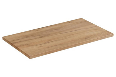 Oak Effect 60cm Bathroom Countertop Laminate Finish 600 mm Finished Edges Adel