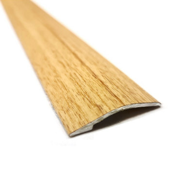 Oak Effect Self-Adhesive Aluminium Ramp Floor Threshold 900mm - Trim ...