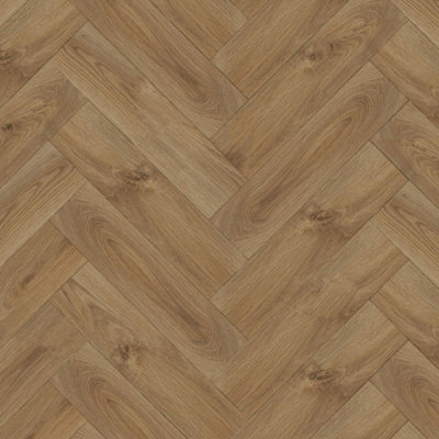 Oak Effect Sheet Vinyl Flooring, 2m Wide, 2.8mm Thick Foam Backed ...