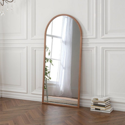 Oak Full Length Arched Wall Mirror 170x80cm