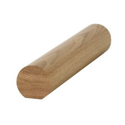 Oak Handrail Mopstick 2.4m Wall Mounted Handrail UK Manufactured Traditional Products Ltd