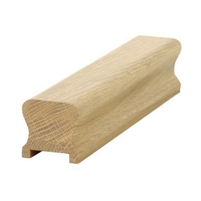 Oak Handrail THR 2.4m - 32mm Groove For Spindles UK Manufactured Traditional Products Ltd