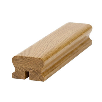 Oak Prefinished & Lacquered Handrail LHR 3.0m - 10mm Groove For Glass ...