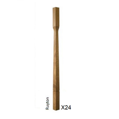 Oak Spindle Ruyton 41mm x 41mm x 900mm - 24 Pack UK Manufactured Traditional Products Ltd