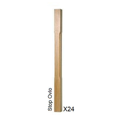Oak Spindle Stop Ovlo 41mm x 41mm x 900mm - 24 Pack UK Manufactured Traditional Products Ltd