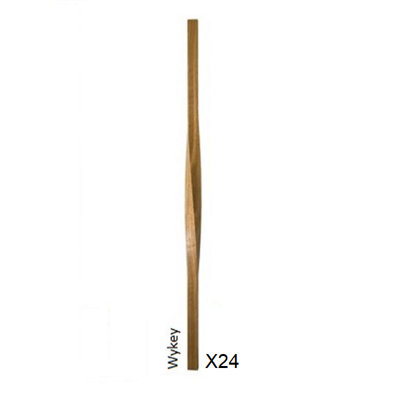 Oak Spindle Wykey 32mm x 32mm x 900mm - 24 Pack UK Manufactured Traditional Products Ltd