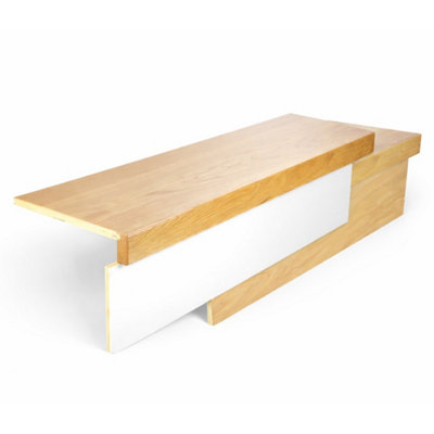 Oak Stair Cladding Tread and Reversible Riser 1000mm Pre-Finished Oak ...
