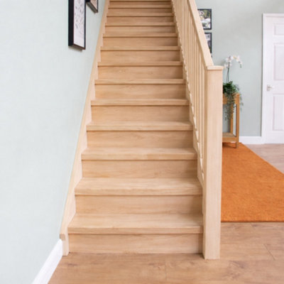 Oak Stair Cladding Tread and Reversible Riser-1000mm Unfinished Oak ...