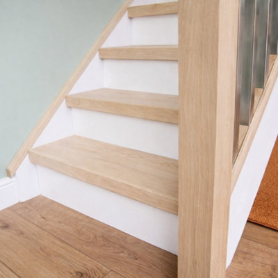 Oak Stair Cladding Tread and Reversible Riser 1000mm Unfinished Oak ...