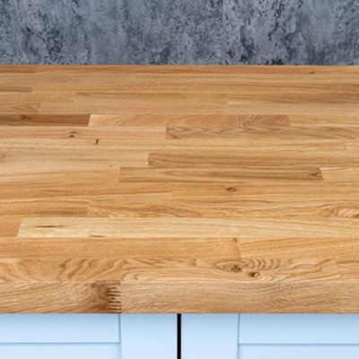 Oak Worktop 2m x 720mm x 38mm - Premium Solid Wood Kitchen Countertop - Real Oak Worktops