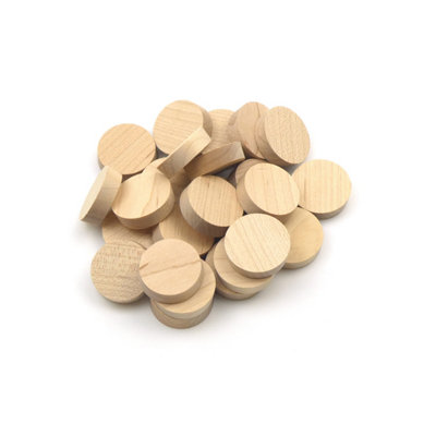 Oakcrafts - 1" - 25.4mm Maple Flat Head Cross Grain Plug - Pack of 25