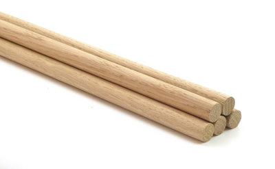 Oakcrafts - 12.7mm - 1/2" Premium Quality European Oak Dowel - 500mm Long - Pack of 5