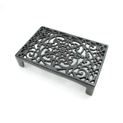 Oakcrafts - Antique Cast Iron Decorative Air Brick in Satin Black Finish - 235mm x 165mm