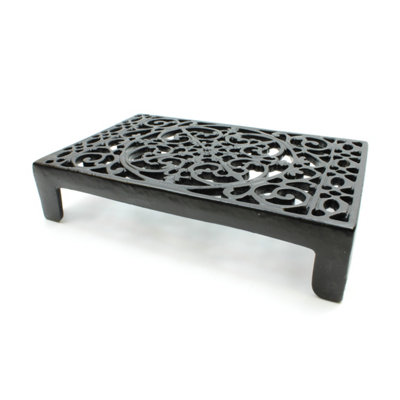 Oakcrafts - Antique Cast Iron Decorative Air Brick in Satin Black Finish - 235mm x 165mm - 3