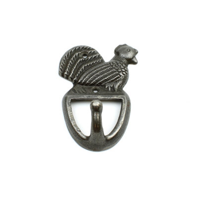 Oakcrafts - Antique Cast Iron Decorative Chicken Hook - 120mm x 90mm