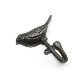 Oakcrafts - Antique Cast Iron Decorative Single Bird Hook