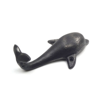 Oakcrafts - Antique Cast Iron Dolphin Shaped Decorative Wall Hook - 3