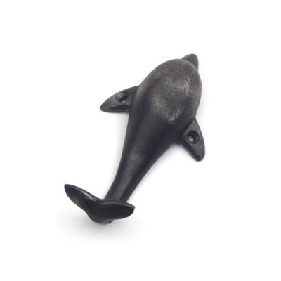 Oakcrafts - Antique Cast Iron Dolphin Shaped Decorative Wall Hook - 5
