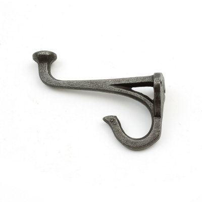Oakcrafts - Antique Cast Iron EVELYN Hall Stand Hat & Coat Hook 100mm - Pack of 4 Hooks - 3