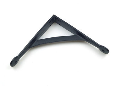 Oakcrafts - Antique Cast Iron Gallows Shelf Brackets In Epoxy Black 