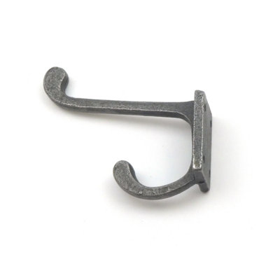 Oakcrafts - Antique Cast Iron Hall Stand Coat Hook  - Pack of 4 Hooks - 3