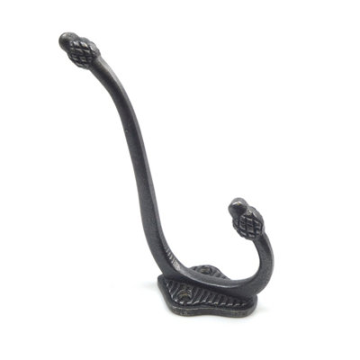 Oakcrafts - Antique Cast Iron Hat and Coat Hook Pineapple Tipped 115mm - Pack of 4