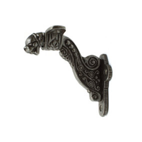 Oakcrafts - Antique Cast Iron Ornate Animal Head Handrail Bracket