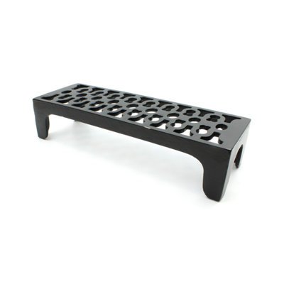 Oakcrafts - Antique Cast Iron Single Air Brick in Satin Black Finish - 229mm x 76mm - 3