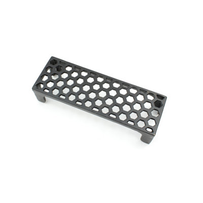 Oakcrafts - Antique Cast Iron Single Honeycomb Air Brick in Satin Black - 235mm x 80mm