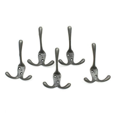 New Cast Iron Triple Coat Hook with '1883' Raised Lettering