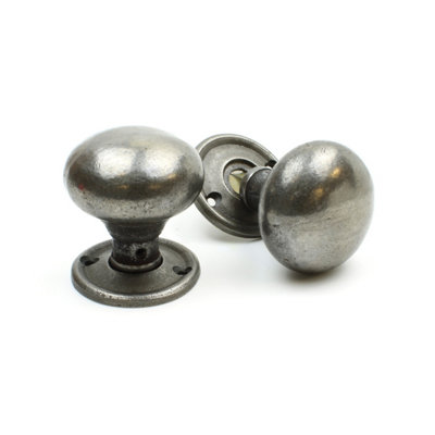 Oakcrafts - Cast Iron Door Knob Set - 50mm Diameter