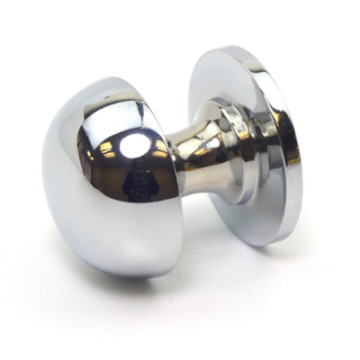 Oakcrafts - COXWOLD Dome Topped Chrome Cabinet Knob - 32mm Diameter - Pack of 6