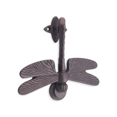 Oakcrafts - Dragonfly Door Knocker Aged Bronze Finish