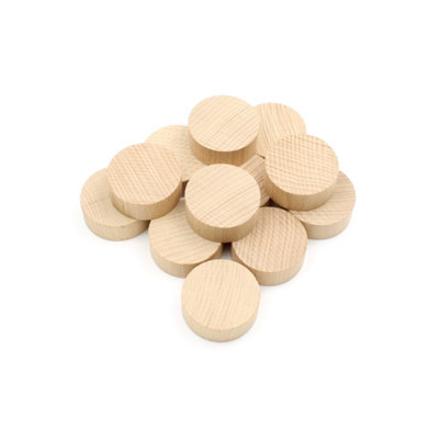 Oakcrafts - Pack of 12 Birch Wooden Craft Discs - 50mm Diameter
