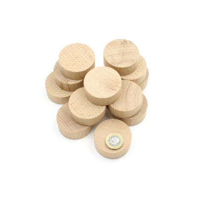 Oakcrafts - Pack of 12 Birch Wooden Craft Discs - 50mm Diameter - 5