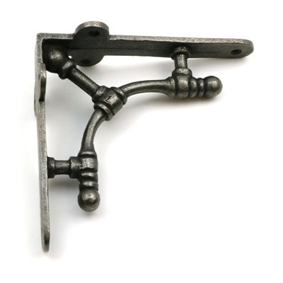 Oakcrafts - Pair of ALBION Antique Cast Iron Shelf Brackets - 145mm x 135mm - 3