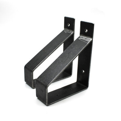 Oakcrafts - Pair of Antique Cast Iron Celtic Utility Brace Shelf Brackets - 150mm