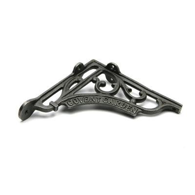 Oakcrafts - Pair of Antique Cast Iron Covent Garden Shelf Brackets - 150mm x 150mm - 3