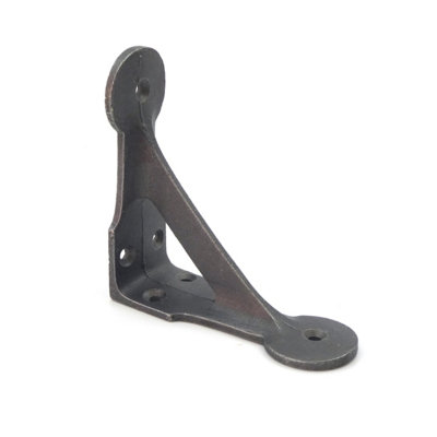 Oakcrafts - Pair of Antique Cast Iron Gallows Shelf Brackets - 90mm x 90mm - 3